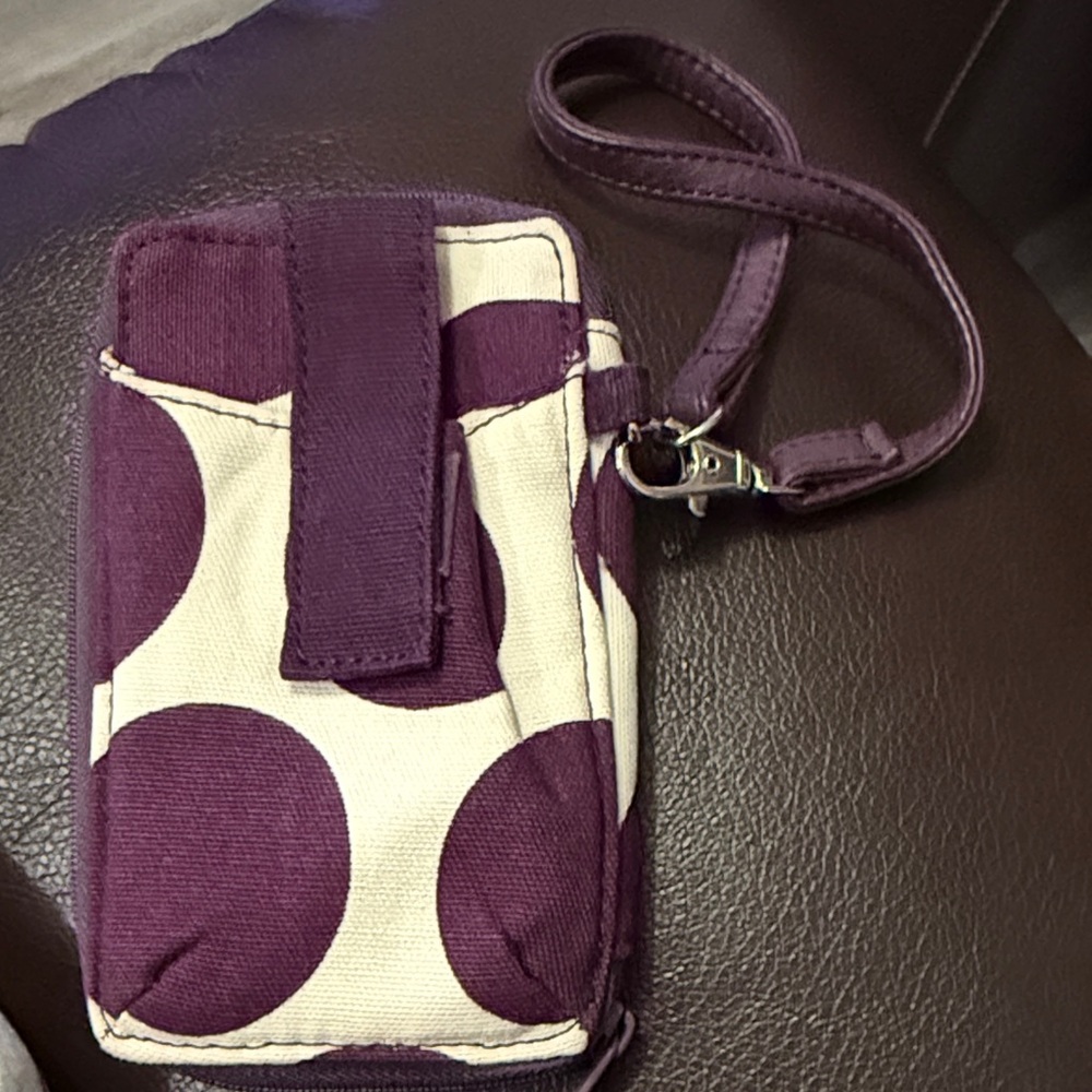 Purple Polka Dot Phone Pouch